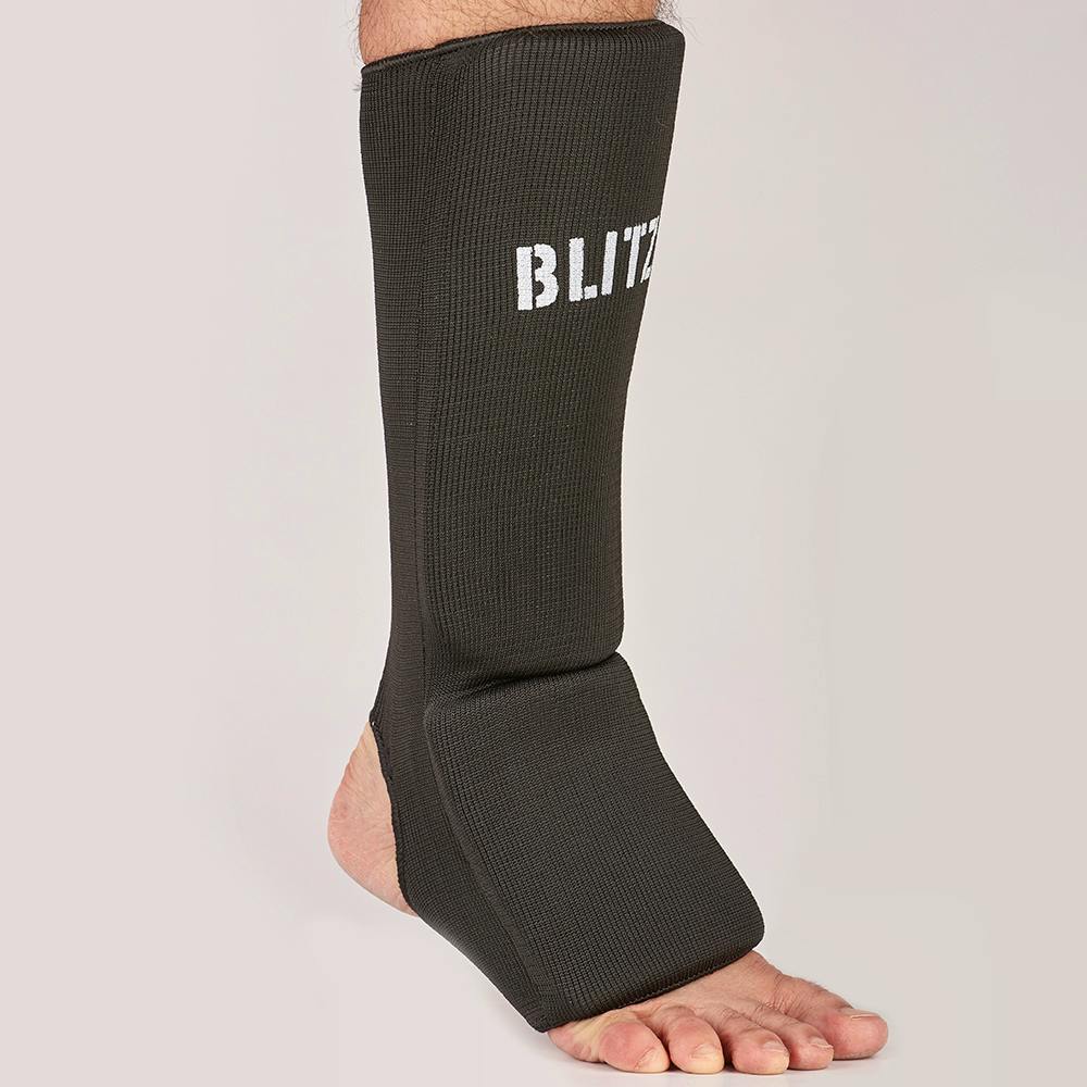 Black Blitz elasticated shin and instep pad side view